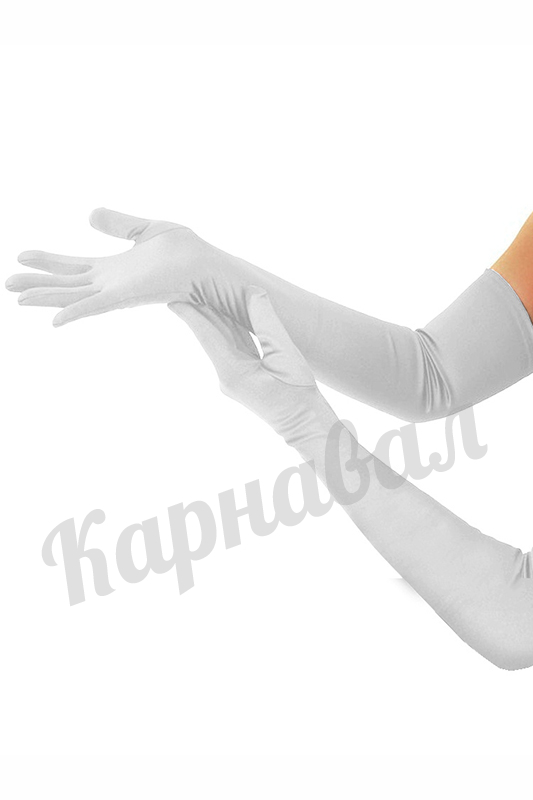 Перчатки длинные белые