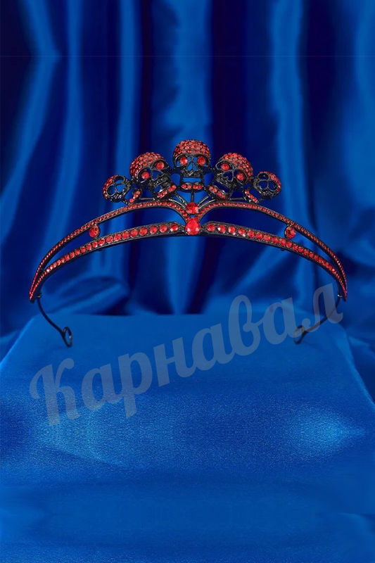 Корона Хэллоуин с черепами "5 голов"