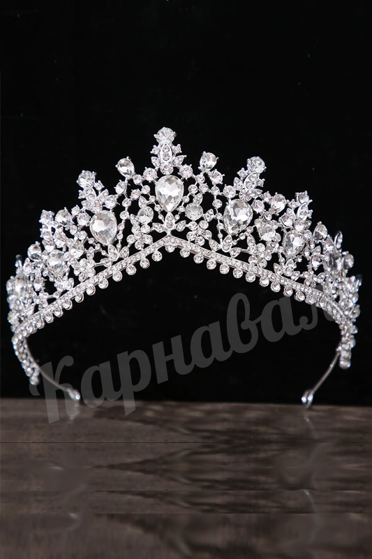 Корона металлическая блестящая