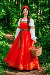  Сарафан Вера красная ягодка