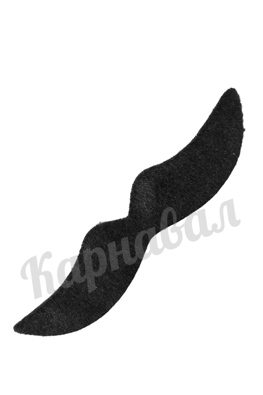 Усы черные с коротким волосом