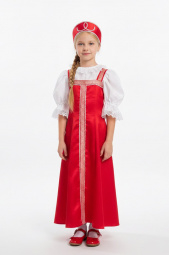 Народный костюм со шнуровкой Василиса прекрасная 7-8 лет