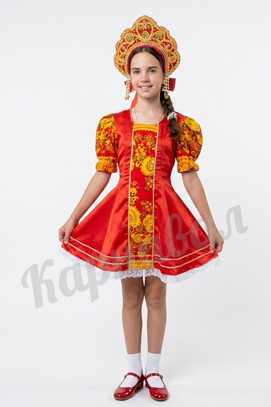 Кадрильное платье детское 10-12 лет