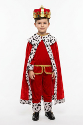 Юный Король в красном 7-8 лет